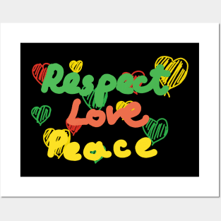 Juneteenth 2023 Respect Love Peace Freedom Colors Green Posters and Art